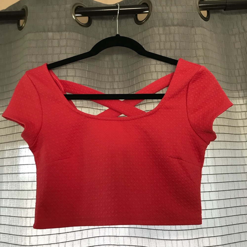 Coral crop top